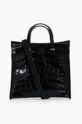 Black Croco Simple Tote Bebe