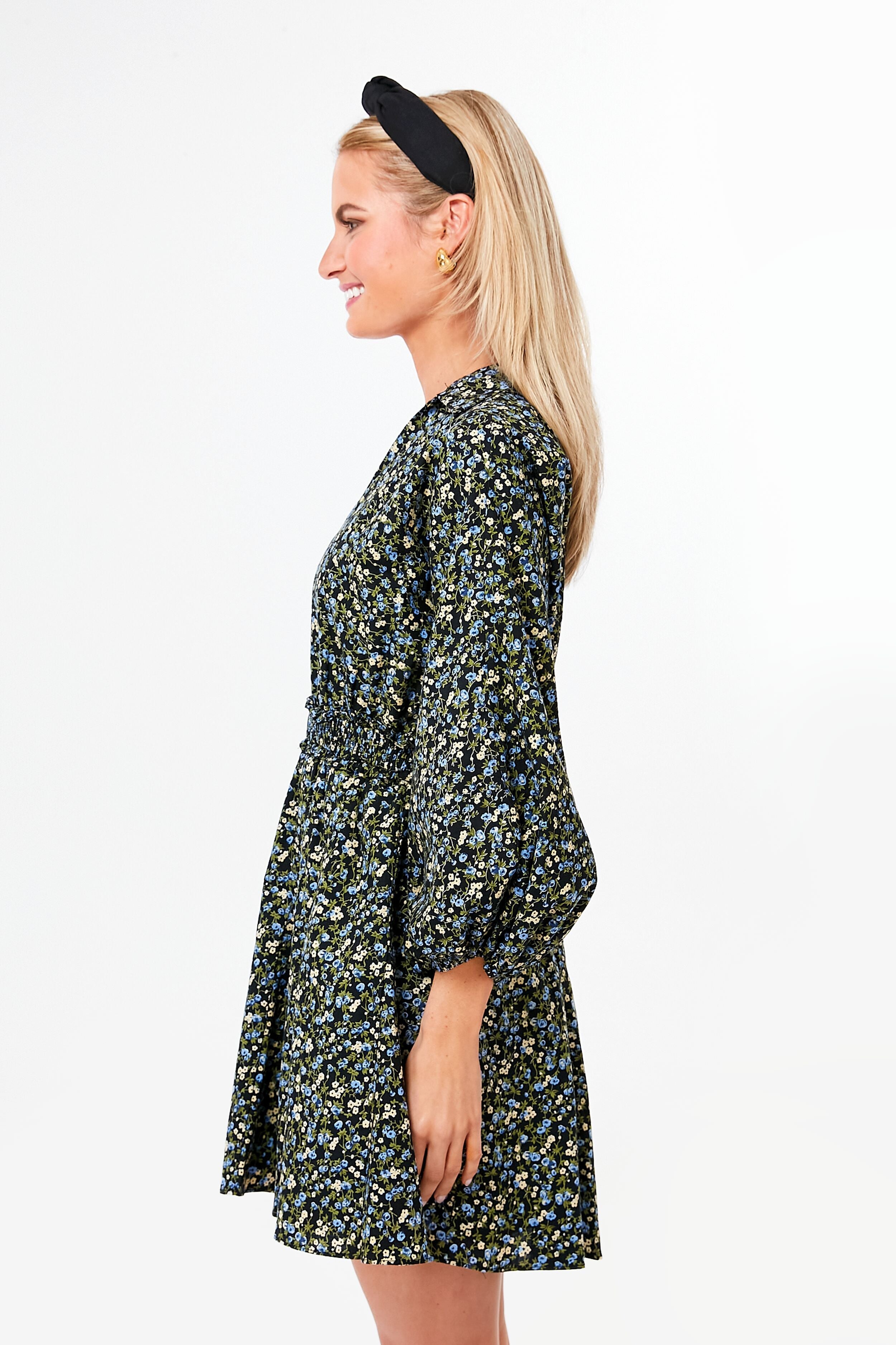 Black Floral Belle Mini Dress