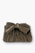 Dark Gold Lame Rochelle Clutch