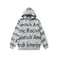 Denim Tears Hoodie Alphabet Cardigan Hooded Sweater