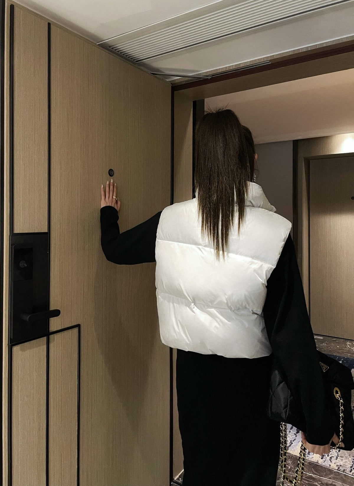 Prada Reversible Quilted Zip Vest — back