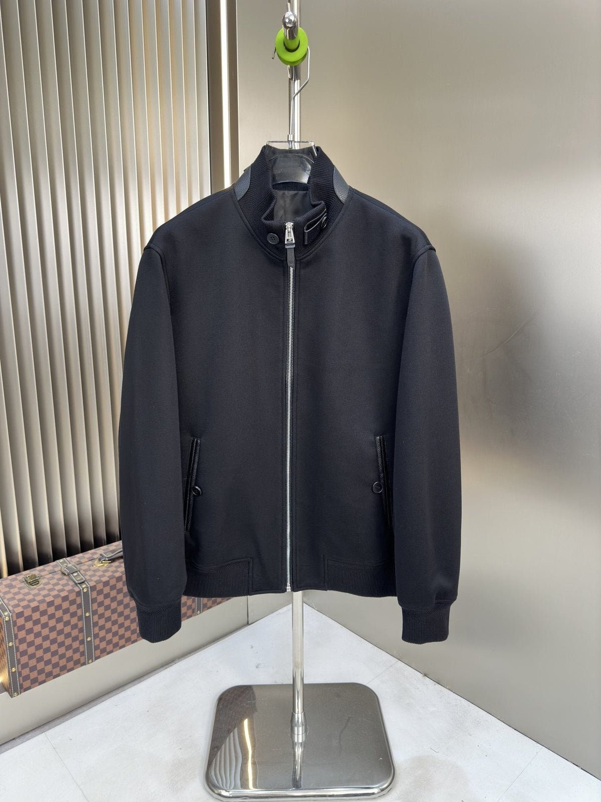 Prada Navy Zip-Front Jacket — hero
