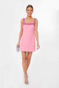 Nada Embellished Crepe Mini Dress